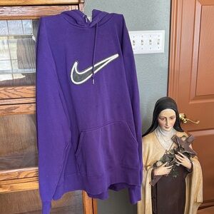 Nike Purple Hoodie with Swoosh Logo